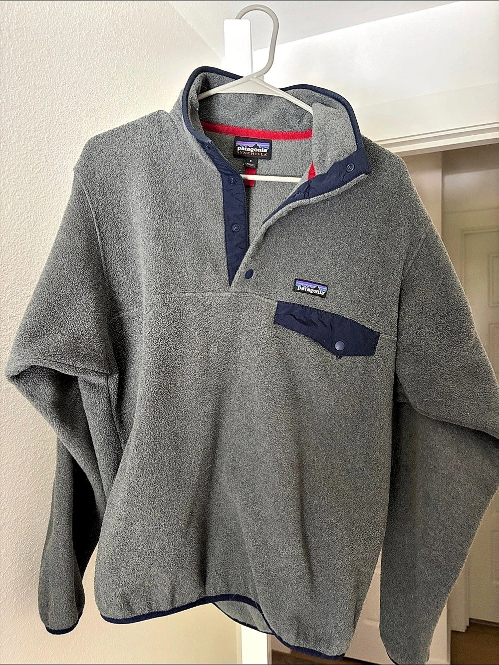 Patagonia Synchilla Fleece Pullover Gray & Blue Small